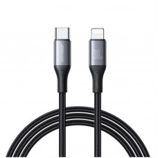 Laidas USB C - iPhone 12 / 13 / 14 8pin (Lightning) 1.2m 30W pintas juodas Joyroom S-A28