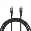 Laidas USB C - iPhone 12/13 8pin (Lightning) 30W 2m pintas juodas Dudao L3CL