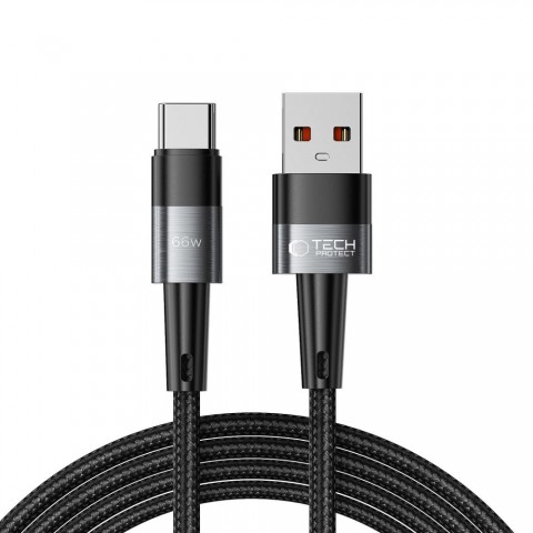 Laidas USB - USB C 66W 2m pintas pilkas Tech-Protect UltraBoost Laidas USB - USB C 66W 2m pintas pilkas Tech-Protect UltraBoost