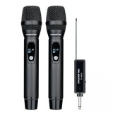Bevieliai mikrofonai (2vnt) su priėmimo stotele 663MHz - 694MHz Takstar TS-K302