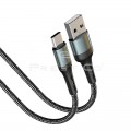 Laidas USB - USB C 1m 3.1A pintas juodas Prestico T10