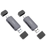 Atminties kortelių skaitytuvas USB C / USB 2.0 Hoco HB45 (microSD, SD)