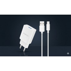 Tinklo įkroviklis 220V USB - USB micro 2.1A su laidu 1m  baltas Dudao A4EU