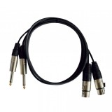 Laidas 2XLR - 2x6.3mm mono (K-L) 1.5m Hilec