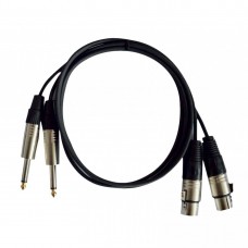 Laidas 2XLR - 2x6.3mm mono (K-L) 1.5m Hilec