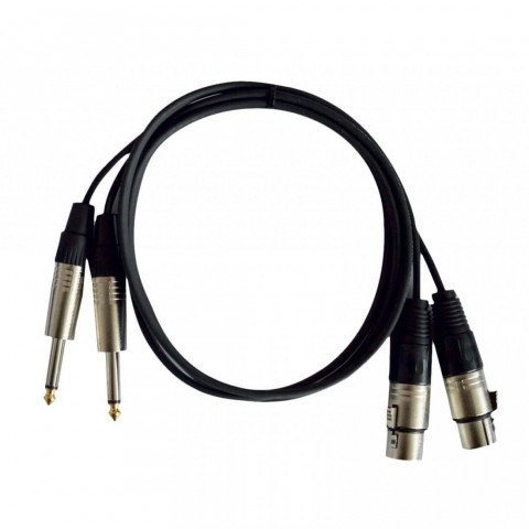 Laidas 2XLR - 2x6.3mm mono (K-L) 1.5m Hilec