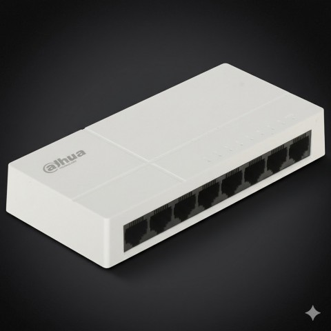 Tinklo skirstytuvas 8xRJ45 (LAN) lizdai 1000Mbps Gigabit Dahua DH-PFS3008-8GT-L