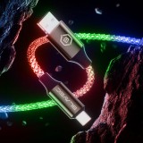 Laidas USB - USB C 60W 1m pintas neoninis RGB Blavec CNE-UC3L1/CCA-UC3B10