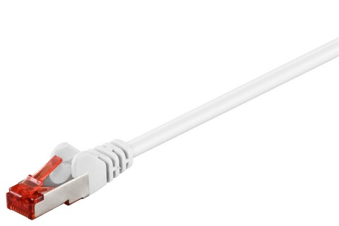 Laidas internetui ekranuotas S/FTP (PiMF) CAT6 0.5m baltas Goobay Laidas internetui ekranuotas S/FTP (PiMF) CAT6 0.5m baltas Goobay