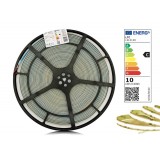 LED juosta COB 12V 9.6W/m hermetiška IP67 šiltai balta 3000K 1m 