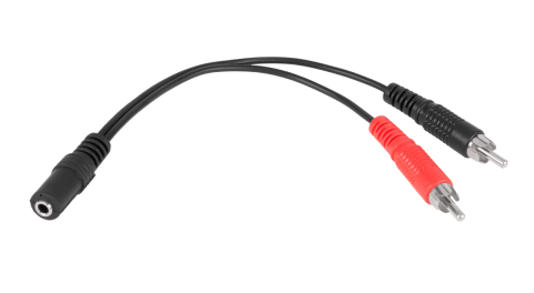 Perėjimas 2xRCA → 3.5mm stereo (K-L) 0.2m