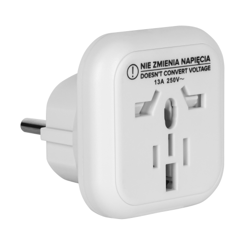 Tinklo perėjimas 220V EU → UK / US, Japan / Italy / Swiss / Australia, China (universalus) baltas