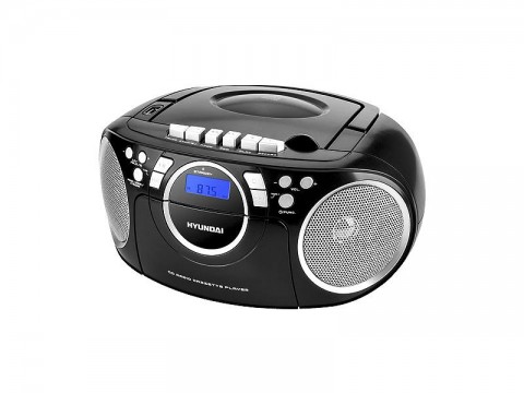 Muzikos grotuvas su kasetėmis Boombox FM, CD, MP3, USB, AUX Hyundai TRC788AU3BS juodas