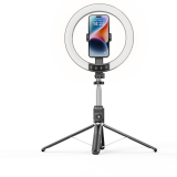 Lazda asmenukei (selfie stick) - trikojis stovas su LED lempa ir nuimamu Bluetooth mygtuku Blavec RLP55-TRB23