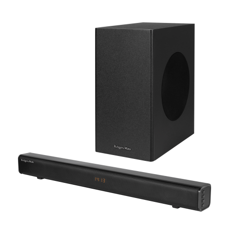 Garso sistema 2.1 Soundbar Krüger&Matz su pultu