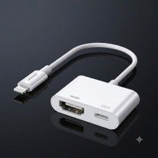 Perėjimas iPhone (8pin Lightning) → HDMI + iPhone (8pin Lightning) (K-L-L) Joyroom S-H141