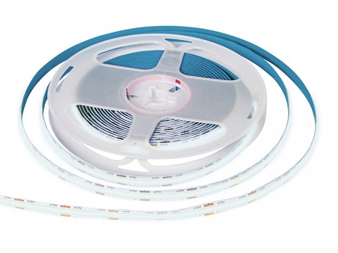 LED juosta COB 12V 10W/m nehermetiška IP20 šaltai balta