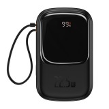 Nešiojamas įkroviklis - akumuliatorius su bevieliu įkrovikliu 20000mAh USB + 2xUSB C 22.5W su indikatoriumi juodas Baseus PPQD060301