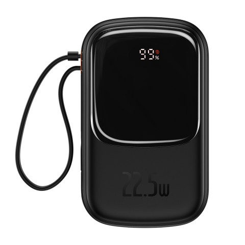 Nešiojamas įkroviklis - akumuliatorius su bevieliu įkrovikliu 20000mAh USB + 2xUSB C 22.5W su indikatoriumi juodas Baseus PPQD060301