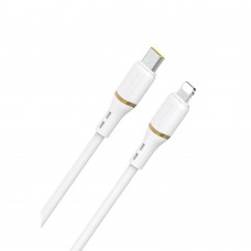 Laidas USB C - iPhone 12/13 8pin (Lightning) 30W 1m silikoninis baltas Dudao L25X