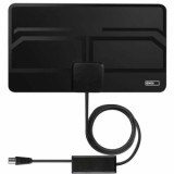 Kambarinė TV antena DVB-T / DVB-T2 su stiprintuvu 20dB su LTE, 5G filtru juoda Emos J0709