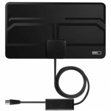 Kambarinė TV antena DVB-T / DVB-T2 su stiprintuvu 20dB su LTE, 5G filtru juoda Emos J0709
