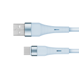 Laidas USB - USB C 1m 100W silikoninis šviesiai mėlynas Kruger&Matz