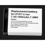 Akumuliatorius fotoaparatui Canon LP-E17 7.4V 1040mAh