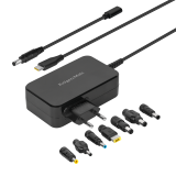Maitinimo šaltinis nešiojamam kompiuteriui 220V 20V 4.5A 90W USB C universalus su 7 kištukais Kruger&Matz