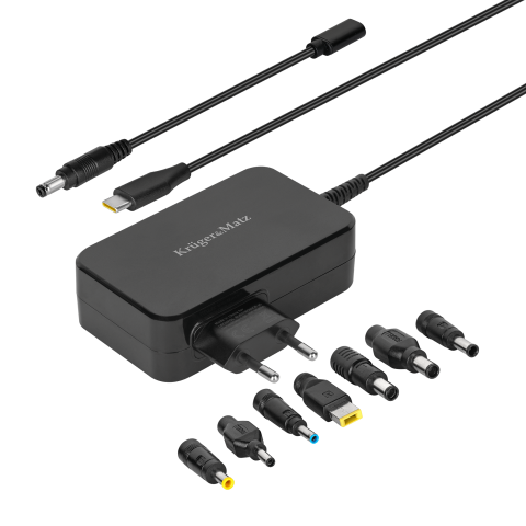 Maitinimo šaltinis nešiojamam kompiuteriui 220V 20V 4.5A 90W USB C universalus su 7 kištukais Kruger&Matz