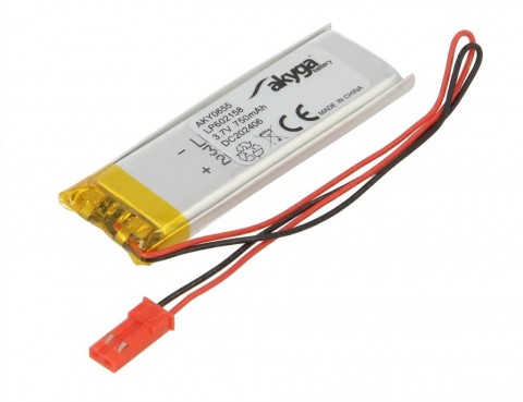 Akumuliatorius 3.7V 750mAh 6x21x58mm Li-Polymer AKYGA 