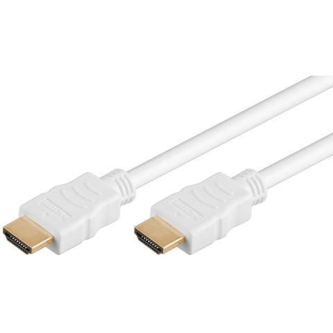 Laidas HDMI - HDMI (K-K) 2m 4K (60Hz) 2.0 vgold baltas Goobay