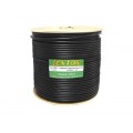 TV kabelis RG6U 6.8mm varinis koaksialinis  lauko sąlygoms su geliu juodas