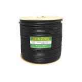 TV kabelis RG6U 6.8mm varinis koaksialinis  lauko sąlygoms su geliu juodas