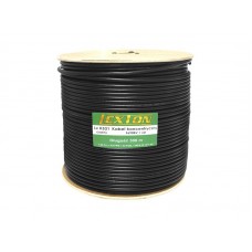TV kabelis RG6U 6.8mm varinis koaksialinis  lauko sąlygoms su geliu juodas