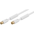 Kabelis televizoriaus (TV) antenai RF su filtru 10m baltas Goobay