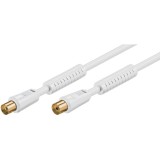 Kabelis televizoriaus (TV) antenai RF su filtru 10m baltas Goobay