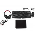 Klaviatūra žaidiminė su RGB pašvietimu Blow 4-in-1 (komplekte: pelė, ausinės, kilimėlis)