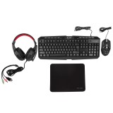 Klaviatūra žaidiminė su RGB pašvietimu Blow 4-in1 (komplekte: pelė, ausinės, kilimėlis)
