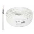 TV kabelis RG6U 6.8mm koaksialinis baltas