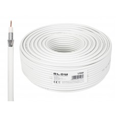 TV kabelis RG6U 6.8mm koaksialinis baltas