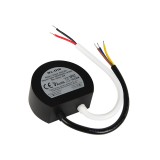 LED maitinimo šaltinis 220V 12V 2.08A 25W atsparus vandeniui IP67 (mini apvalus) juodas Blow plastikinis