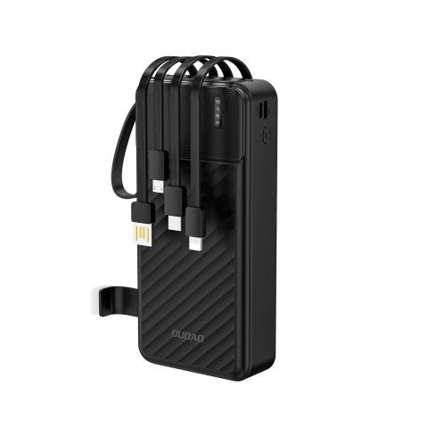 Nešiojamas įkroviklis - akumuliatorius 20000mAh 10W su pašvietimu, su laidais juodas Dudao K11 Pro