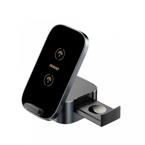 Belaidis įkroviklis 3in1 Dudao A11Pro+ 15W (telefonui, laikrodžiui, ausinėms) juodas 