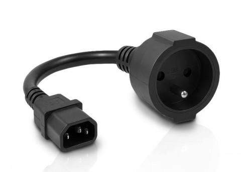 Adapteris C14 → tinklo 220V juodas