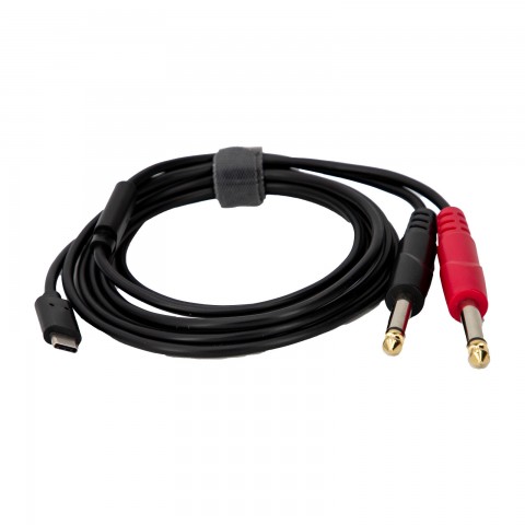 Laidas USB C - 2x6.3mm 2m Hilec