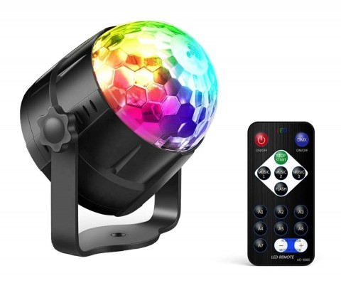 Šviesos efektas RGB 3W LED Mini su pulteliu