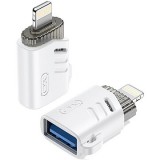 Perėjimas iPhone (Lightning) → USB C baltas XO OTG
