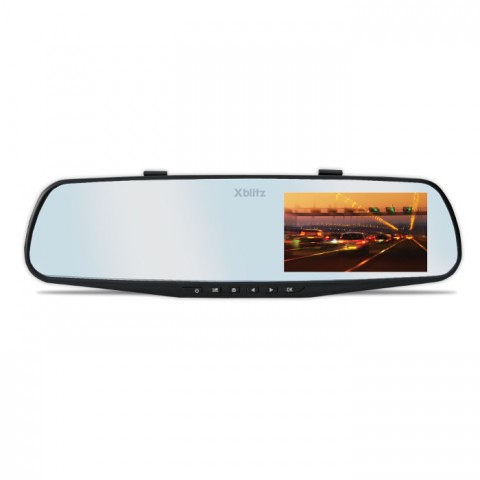 Automobilinis vaizdo registratorius Xblitz Mirror 2016 su veidrodėliu