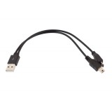 Adapteris USB-USB micro+USB mini (K-K+K) 0,2m